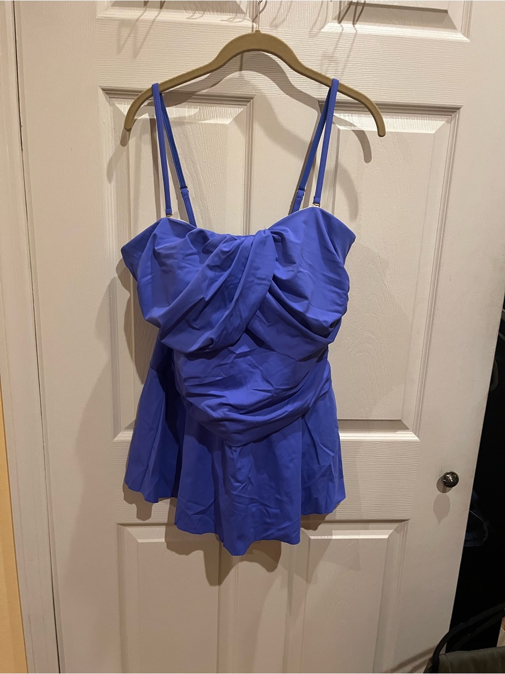 VENUS Royal Blue Draped One-Piece Swimdress